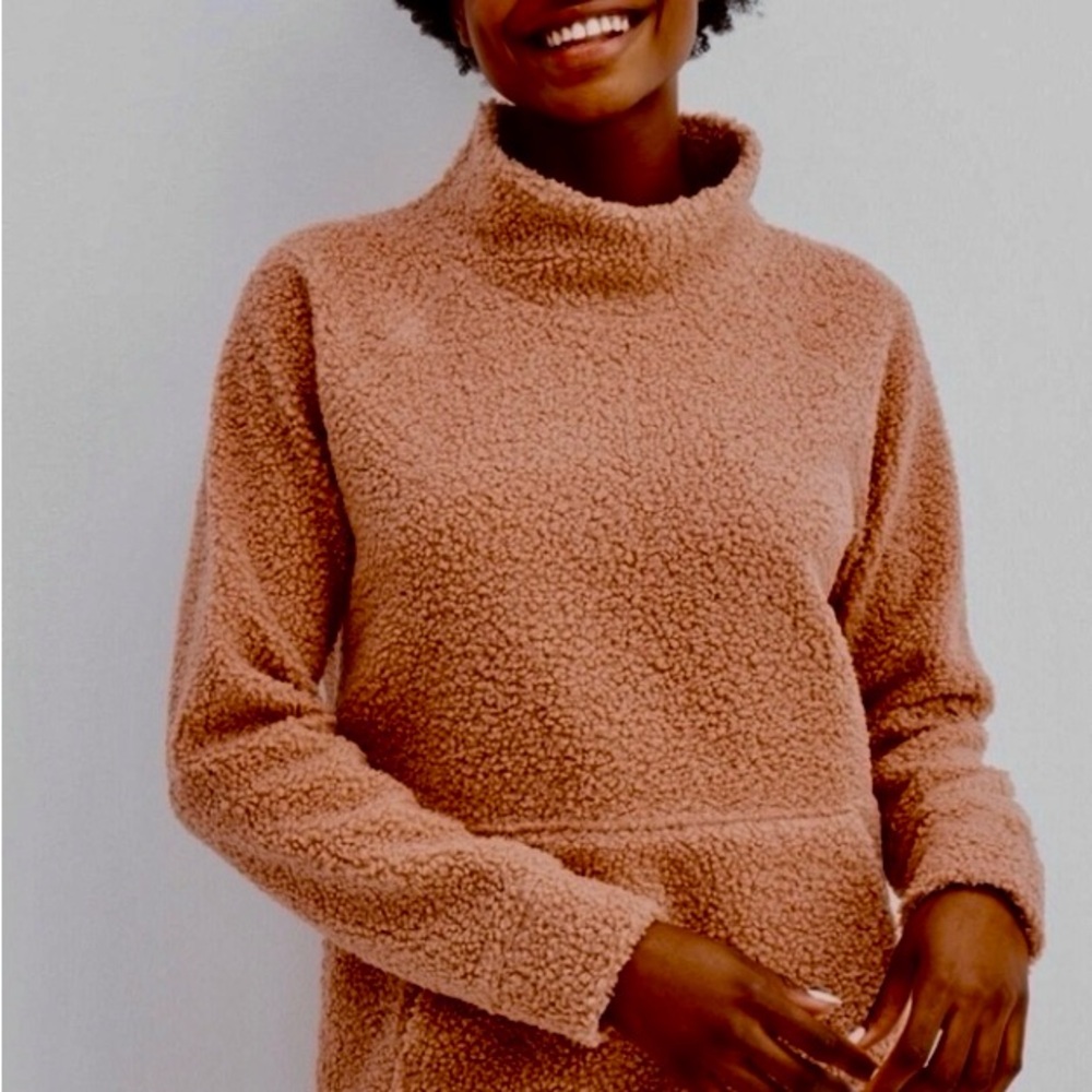 Haven WELL WITHIN Tan Funnel neck  Fleece. New with tags.